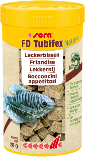 Sera FD Tubifex 250ml Leckerli für Carnivore Zierfische